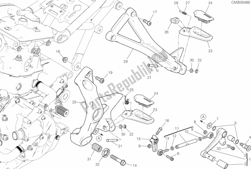 Wszystkie części do Podnó? Ki Lewe Ducati Monster 821 USA 2019